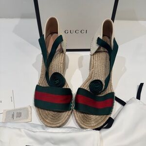 Gucci Espadrilles with Green and Red Accents